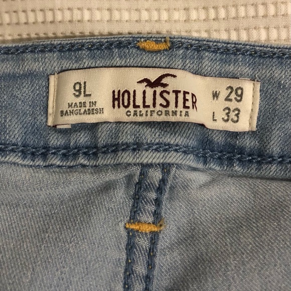 Hollister light blue skinny jeans size 9L W29 L33 - Picture 6 of 6